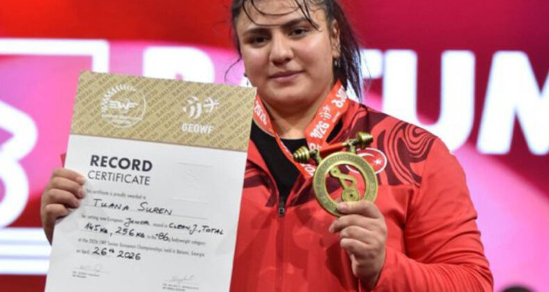 Tuana S&uuml;ren rekor kırarak Avrupa &uuml;&ccedil;&uuml;nc&uuml;s&uuml; oldu