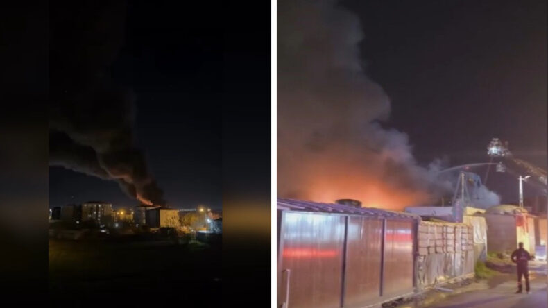 Tuzla'da B&uuml;y&uuml;k Fabrika Yangını