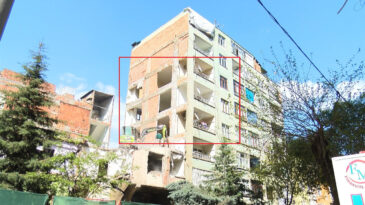 Yan bina yıkılınca m&uuml;teahhidin oyunu ortaya &ccedil;ıktı